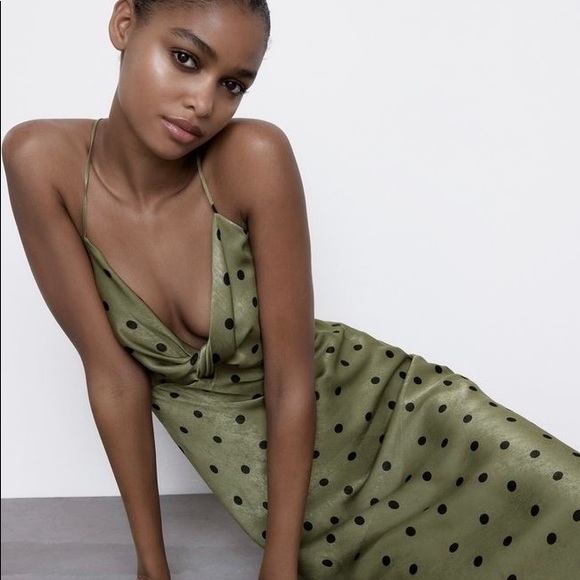 Zara Polka Dot Slip Dress - Picture 4 of 4